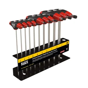 KLEIN TOOLS JTH910E T-Handle Kit Hex Key with Stand, Blade Length 9 Inch, 10 Pack | CE4YAL 33761-1