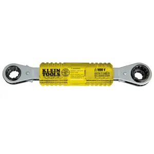 KLEIN TOOLS KT223X4INS Lineman Insulating 4 In 1 Box Wrench | CE4YZZ