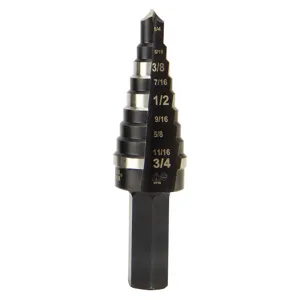 KLEIN TOOLS KTSB03 Step Drill Bit, Double Fluted, #3, 1/4 - 3/4 Inch Size | CE4WNM 59103-7