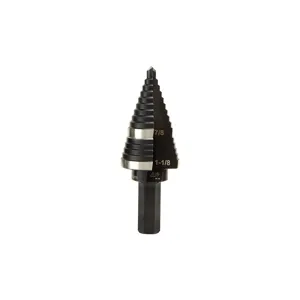 KLEIN TOOLS KTSB11 Step Drill Bit, Double Fluted, #11, 7/8 - 1-1/8 Inch Size | CE4WNN 59111-2