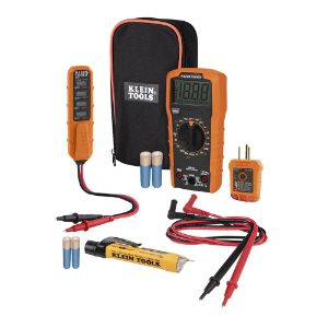 KLEIN TOOLS MM320KIT Digital Multimeter Electrical Test Kit, 600 VAC/DC, 10A | CF3QLD 69340-3