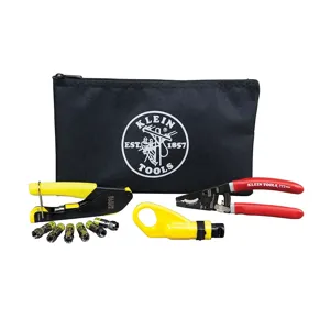 KLEIN TOOLS VDV026211 Coax Cable Installation Kit, With Zipper Pouch | CE4XBP