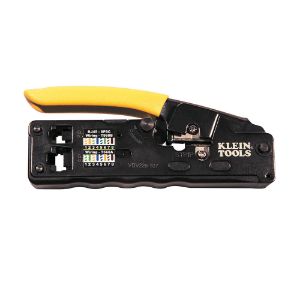 KLEIN TOOLS VDV226107 Ratcheting Data Cable Crimper / Stripper / Cutter, Compact | CE4WEX