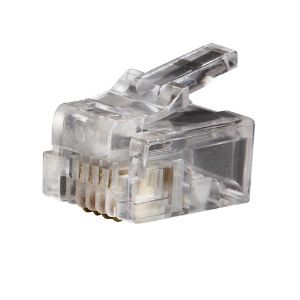 KLEIN TOOLS VDV826601 Modular Telephone Plug, Cable Type 6P4C, 25 Pack | CE4YVD