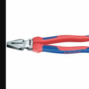 KNIPEX 02 02 180 Linemans Plier, 7 1/4 Inch Overall Length, Tether Ready, 6 - 8 in, Black Atramentized | CR7JWK 50JT91