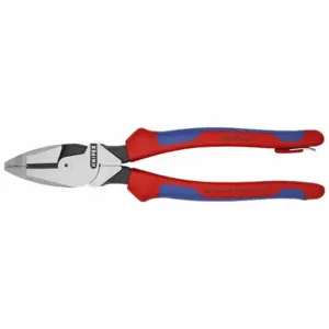 KNIPEX 09 02 240 T BKA Linemans Plier, Flat, 9 1/2 Inch Overall Length, 1 1/2 Inch Jaw Length | CR7JWR 54JD63