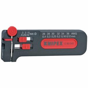 KNIPEX 12 80 040 SB Precision Mini Wire Stripper, 26 To 36Awg, 4 Inch Length, Less Than 6 Inch Size | CR7JZW 43XE66