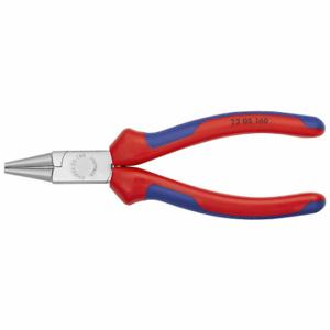 KNIPEX 22 05 160 Round Nose Plier, 1 3/16 Inch Max Jaw Opening, 6 1/4 Inch Length, 1 1/4 Inch Jaw Length | CR7JVW 38UT33