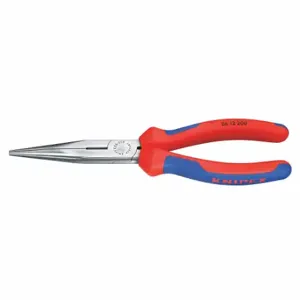 KNIPEX 26 12 200 Needle Nose Plier, 1 Inch Max Jaw Opening, 8 Inch Overall Length, 2 7/8 Inch Jaw Length | CR7JXE 50JU15