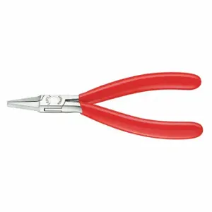 KNIPEX 35 11 115 Flat Nose Plier, 1/2 Inch Max Jaw Opening, 4 1/2 Inch Overall Length, 7/8 Inch Jaw Length | CR7JUZ 38UT04