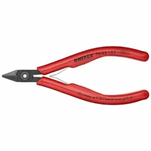 KNIPEX 75 22 125 Diagonal Cutting Plier, Std, Straight, 1/2 Inch Jaw Lg, 3/8 Inch Jaw Width | CP4NWX 38UT81