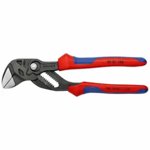 KNIPEX 86 02 180 Pliers Wrenches, 7 1/4 Inch Size, Flat, Push Button, 1 1/2 Inch Max Jaw Opening | CR7JXY 381CV5