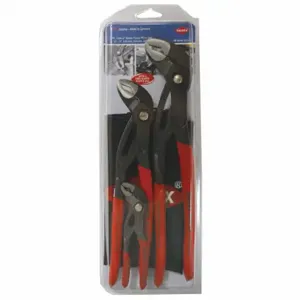 KNIPEX 9K 00 80 122 US Pliers Set, W/ Keeper Pouch, 3Pc | CR7JXP 43XE56