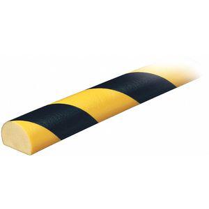 KNUFFI BY IRONGUARD SAFETY 60-6720 Surface Guard, 1-1/8 Inch H x 1-5/8 Inch D, Rounded, Black/Yellow | CD2TPU 479N20