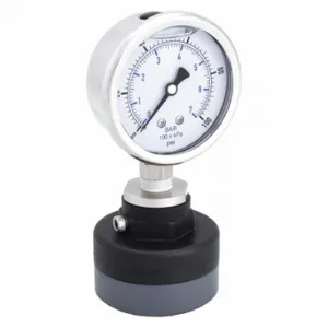 KODIAK CONTROLS KC301L25100/PLDS-PVC-T12 Pressure Gauge With Diaphragm Seal, 0 To 100 PSI, Kc301, 2 1/2 Inch Dial, Ptfe, Pvc | CR7KFZ 49WX92