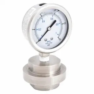 KODIAK CONTROLS KC301L2515/DSM3512LP Pressure Gauge With Diaphragm Seal, 0 To 15 PSI, Kc301/Dsm35Lp, 2 1/2 Inch Dial | CR7KGC 45MU26