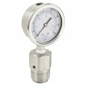 KODIAK CONTROLS KC301L25160/DSF14-M Pressure Gauge With Diaphragm Seal, 0 To 160 PSI, Kc301/Dsm35Flush, 2 1/2 Inch Dial | CR7KGJ 45MU08