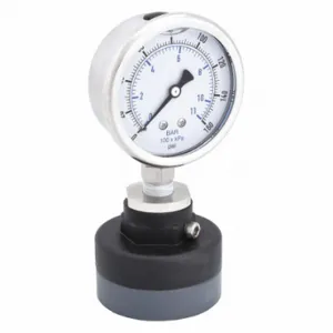 KODIAK CONTROLS KC301L25160/PLDS-PVC-T11 Pressure Gauge With Diaphragm Seal, 0 To 160 PSI, Kc301, 2 1/2 Inch Dial, Ptfe, Pvc | CR7KGE 49WX97