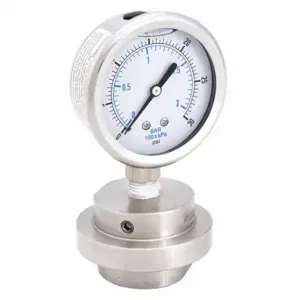 KODIAK CONTROLS KC301L2530/DSM3512LP Pressure Gauge With Diaphragm Seal, 0 To 30 PSI, Kc301/Dsm35Lp, 2 1/2 Inch Dial | CR7KHD 45MU27