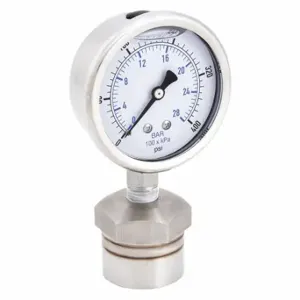 KODIAK CONTROLS KC301L25400/DSM3511 Pressure Gauge With Diaphragm Seal, 0 To 400 PSI, Kc301/Dsm35, 2 1/2 Inch Dial | CR7KGQ 45MU22