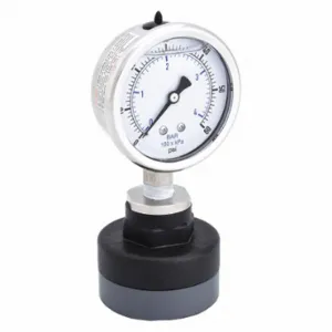 KODIAK CONTROLS KC301L2560/PLDS-PVC-T11 Pressure Gauge With Diaphragm Seal, 0 To 60 PSI, Kc301, 2 1/2 Inch Dial, Ptfe, Pvc | CR7KGV 49WX95