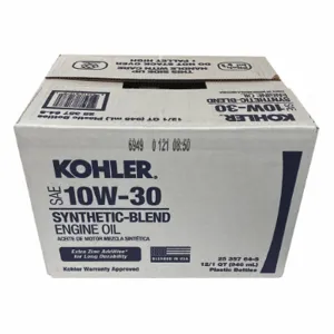 KOHLER 25 357 64 10W30 Oil, 10W30 Command, 12 Qt, Case, Pk 12 | CE9UNT 43WK42