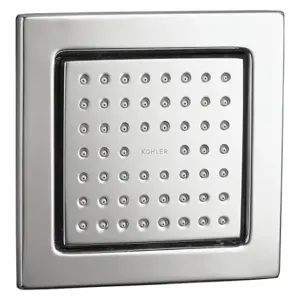 KOHLER 8002-CP Showerhead, Kohler, Watertile, 2.5 Gpm Fixed Showerhead Flow Rate, Polished Chrome Finish | CR7KPX 46Y251