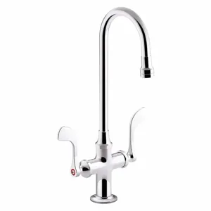 KOHLER K-100T70-5AKL-CP Polished Chrome, Gooseneck, Kitchen Sink Faucet, Manual Faucet Activation | CE9TDM 55VF49