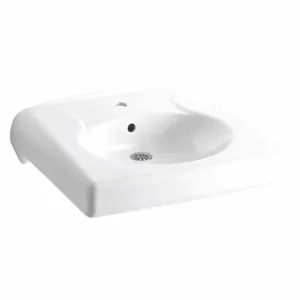 KOHLER K-1997-SS1R-0 Vitreous China, Wall, Bathroom Sink, Without Faucet | CE9CBN 56FD23