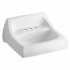 KOHLER K-2005-0 Bathroom Sink, 16 Inch x 10 Inch, Vitreous China | CF2PRB 493H76