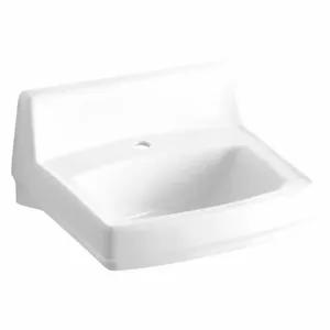 KOHLER K-2031-0 Vitreous China, Wall, Bathroom Sink, Without Faucet, Bowl Size 10 Inch x 15 Inch | CE9CBL 56FD17