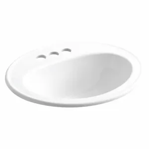 KOHLER K-2196-4-0 Vitreous China, Drop Inch, Bathroom Sink, Without Faucet | CE9CBQ 56FD14