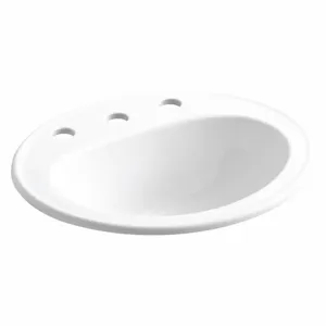 KOHLER K-2196-8-0 Vitreous China, Drop Inch, Bathroom Sink, Without Faucet | CE9CBR 56FD15