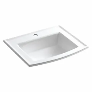 KOHLER K-2356-1-0 Bathroom Sink, 16 7/8 Inch x 12 9/16 Inch, Vitreous China | CF2PRC 493H63