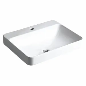 KOHLER K-2660-1-0 Bathroom Sink, 22 Inch x 13 1/4 Inch, Vitreous China | CF2PQJ 493H74