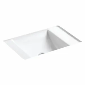 KOHLER K-2838-0 Bathroom Sink, 12 15/16 Inch x 14 5/8 Inch, Cast Iron | CF2PRN 493H55