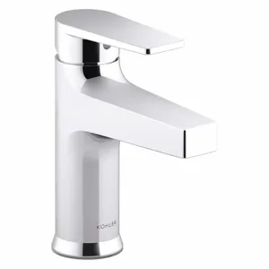 KOHLER K-46028-4-CP Polished Chrome, Straight, Kitchen Sink Faucet, Manual Faucet Activation | CE9TCL 55VF43