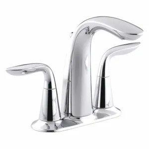 KOHLER K-5316-4-CP Low Arc, Manual Faucet Activation, 1.2 Gpm | CE9XYX 493H36