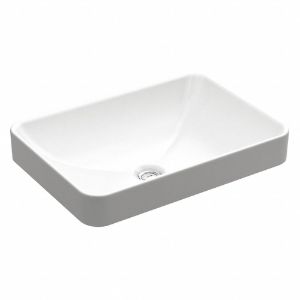 KOHLER K-5373-0 Bathroom Sink, 21 7/8 Inch x 15 3/8 Inch, Vitreous China | CF2PQL 493H73