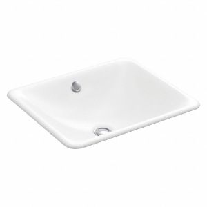 KOHLER K-5400-0 Bathroom Sink, 17 1/2 Inch x 14 3/4 Inch, Cast Iron | CF2PQY 493H56