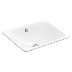 KOHLER K-5400-0 Bathroom Sink, 17 1/2 Inch x 14 3/4 Inch, Cast Iron | CF2PQY 493H56