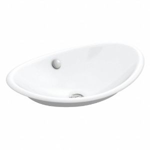 KOHLER K-5403-W-0 Bathroom Sink, 19 3/4 Inch x 13 1/4 Inch, Cast Iron | CF2PQN 493H75