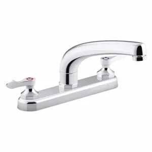 KOHLER K-810T20-4AFA-CP Straight, Kitchen Sink Faucet, Manual Faucet Activation, 1.8 Gpm | CE9FHN 493K08