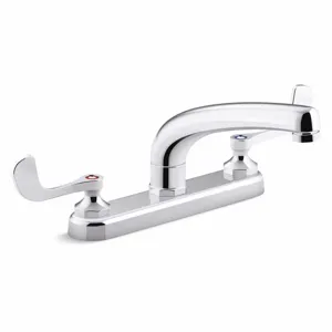 KOHLER K-810T20-5AFA-CP Straight, Kitchen Sink Faucet, Manual Faucet Activation, 1.8 Gpm | CE9FHP 493K10