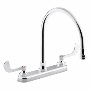 KOHLER K-810T70-5AFA-CP Gooseneck, Kitchen Sink Faucet, Manual Faucet Activation, 1.8 Gpm | CF2BQY 493K14