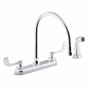 KOHLER K-810T71-5AFA-CP Gooseneck, Kitchen Sink Faucet, Manual Faucet Activation, 1.8 Gpm | CF2BQZ 493K15