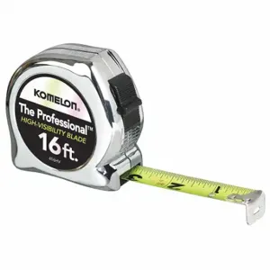 KOMELON 416HV Tape Measure, 16 ft Blade Length, 3/4 Inch Blade Width, Inch, Closed, ABS Plastic, Steel | CR7KRK 42PV10