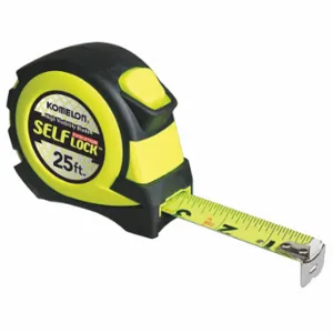 KOMELON EV2825 Tape Measure, 25 ft Blade Length, 1 Inch Blade Width, Inch, Closed, Rubber/ABS Plastic | CR7KRL 42PV06