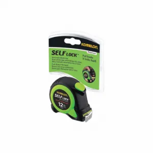 KOMELON SL2812 Tape Measure, Green, Self Lock, 12 ft x 5/8 Inch Size | CR7KRP 373G50