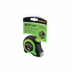 KOMELON SL2816 Tape Measure, Green, Self Lock, 16 ft x 3/4 Inch Size | CR7KRQ 373G51